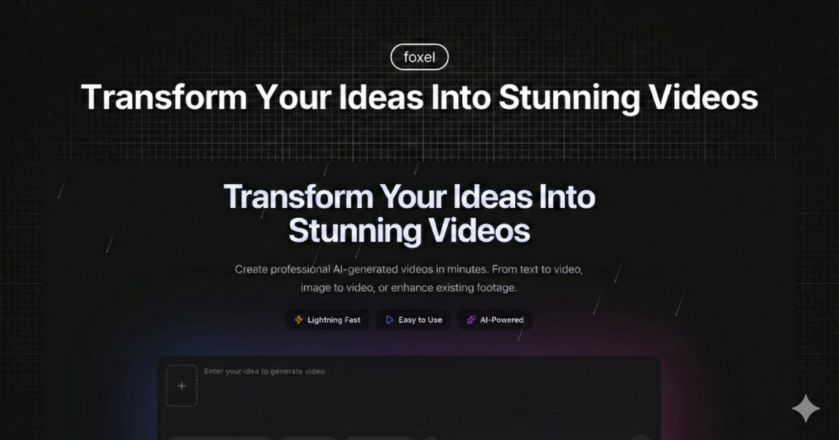 Image to Video - Transform Photos into AI Videos | Foxel